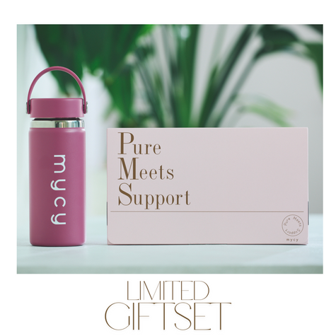 HydroflaskコラボSET【Reef|dark pink】:Pure Meets Support |フェムケアサプリ(1箱30包)