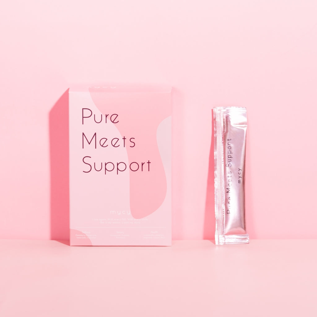 HydroflaskコラボSET【Birch|グレー】:Pure Meets Support |フェムケアサプリ(1箱30包)