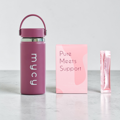 HydroflaskコラボSET【Reef|dark pink】:Pure Meets Support |フェムケアサプリ(1箱30包)